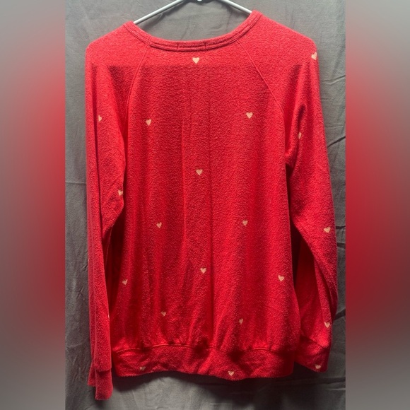 Buffalo David Bitton Super Soft High End Red HEARTS Pattern Sweater Women’s S - Picture 4 of 7